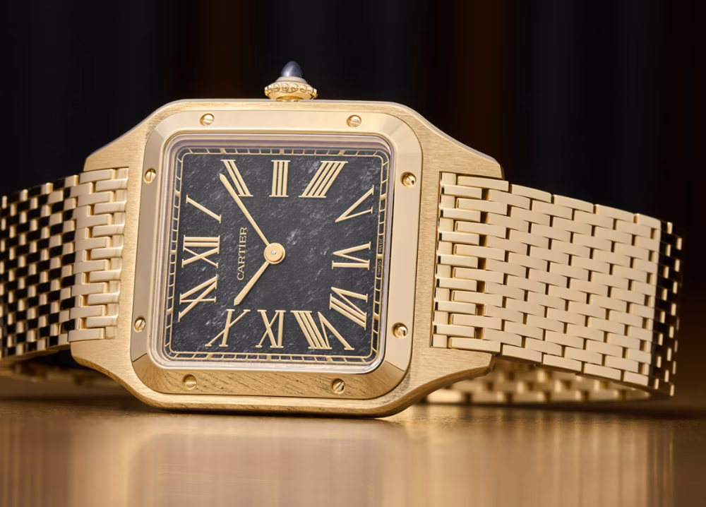 Cartier Santos-Dumont LM Obsidian: Luxus v hluboké černi vulkanického skla - fotografie 3