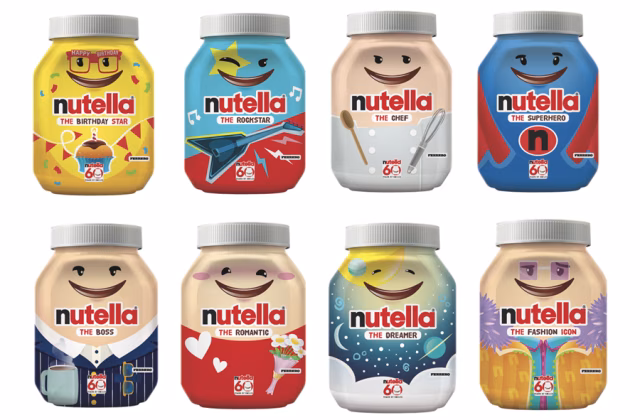 Nutella rozdává úsměvy už 60 let a k výročí  vydává limitovanou edici sklenic