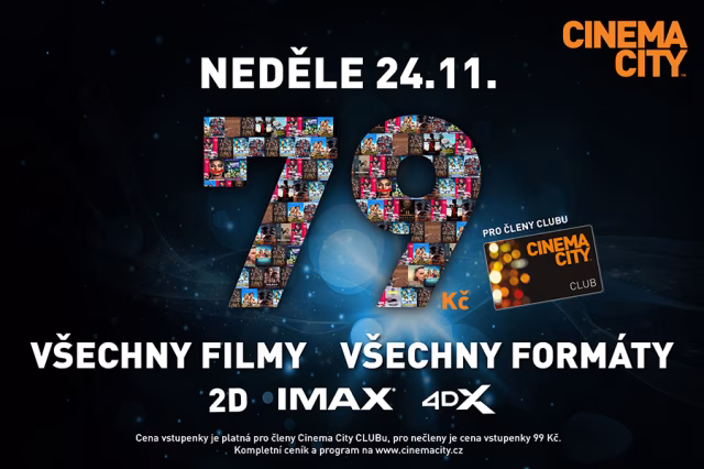 První předvánoční dárek? Ano! Levná neděle v Cinema City je tady