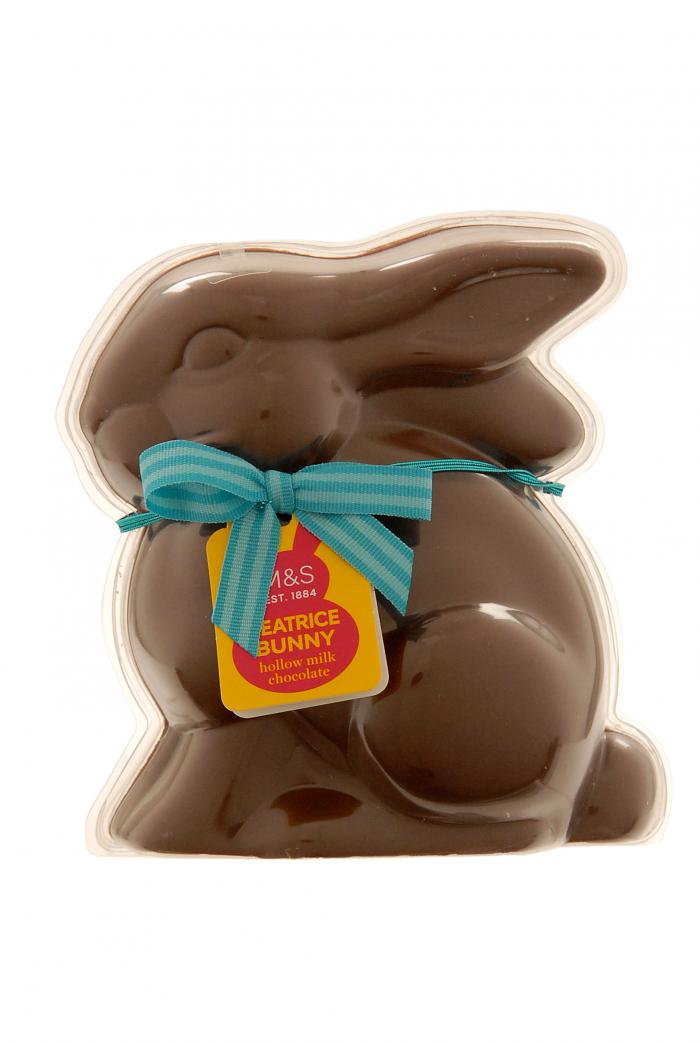 M&S: velikonoční čokoládový zajíc