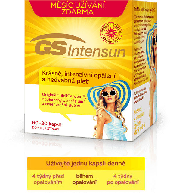 GS Intensun: 30 cps, cena 195 Kč 60 + 30 cps, cena 395 Kč