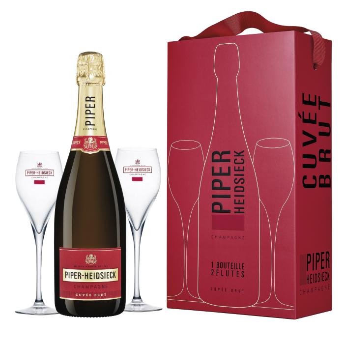 Champagne Cuvée Brut GB + 2 skleničky